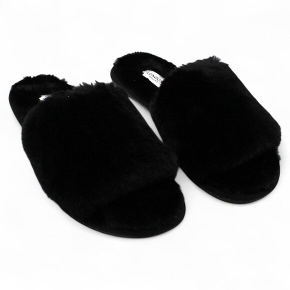 Womens London Fog Lilly Fuzzy Slippers - Picture 1 of 7